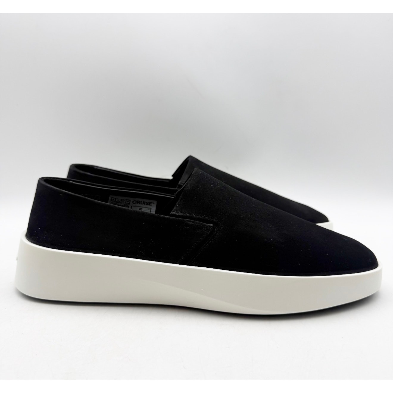 Wolf & Shepherd Cruise Slip On Shoes Mens 7.5 Womens 9 Black Leather Suede Nwob — image 2 of 8